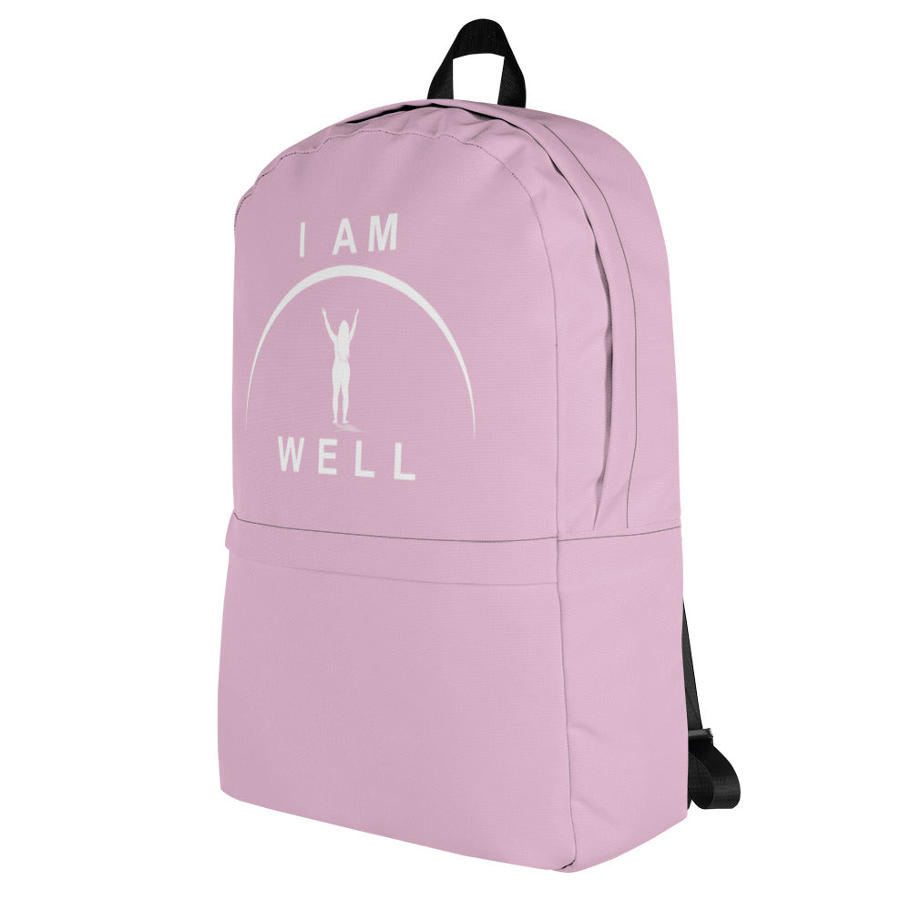 I AM WELL Women's Backpack - Pink w/ White Logo