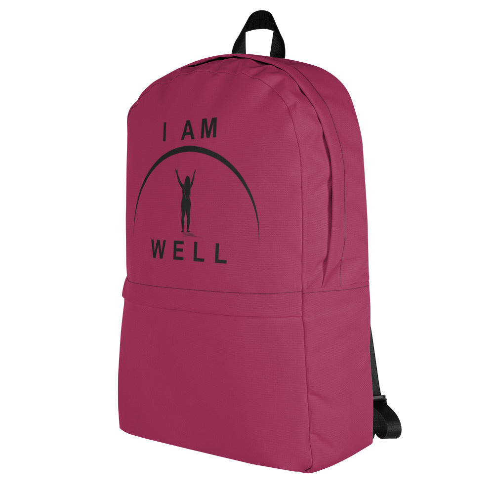 I AM WELL Women's Backpack - Red w/ Black Logo