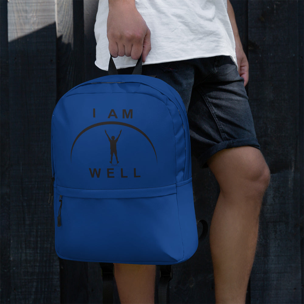 I AM WELL Backpack - Dark Blue w/ Black Logo - Young Man