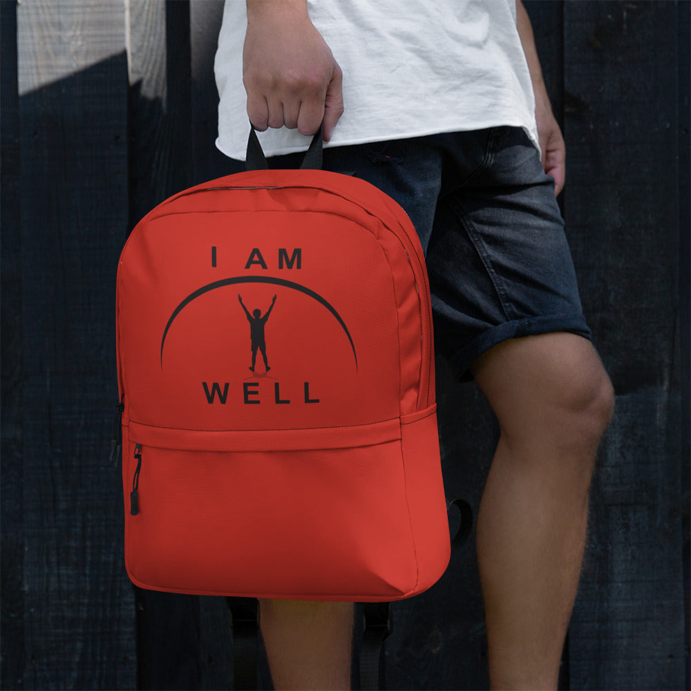 I AM WELL Backpack - Red w/ Black Logo - Young Man