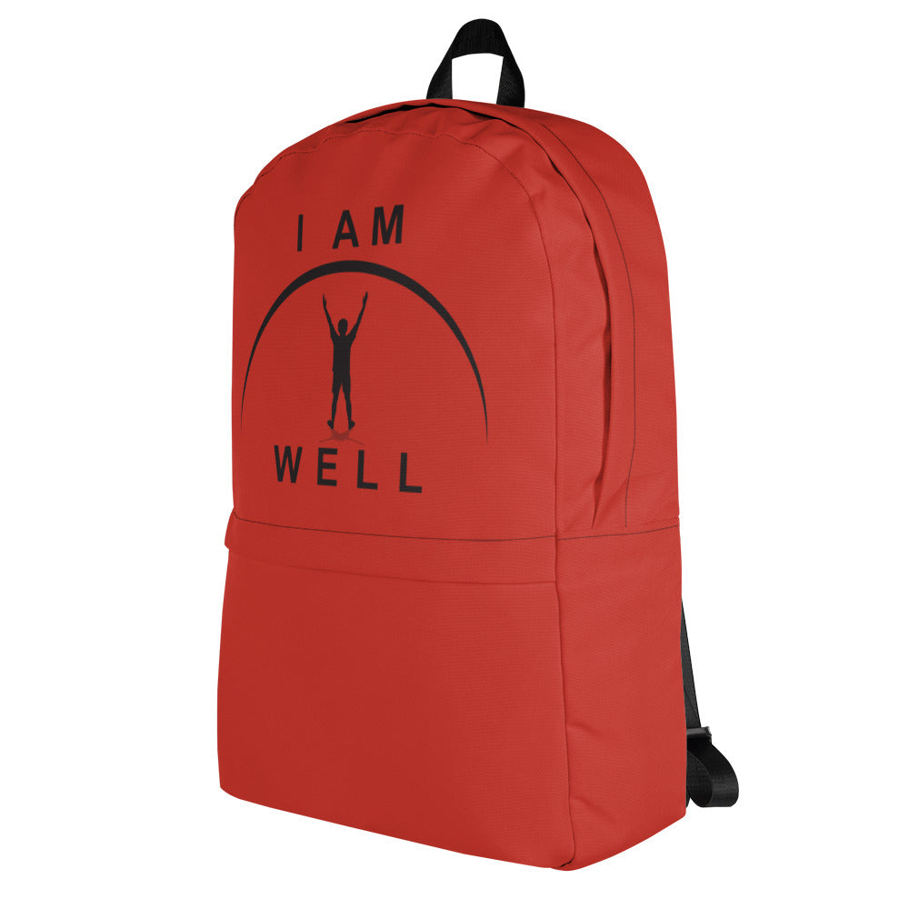 I AM WELL Backpack - Red w/ Black Logo - Young Man