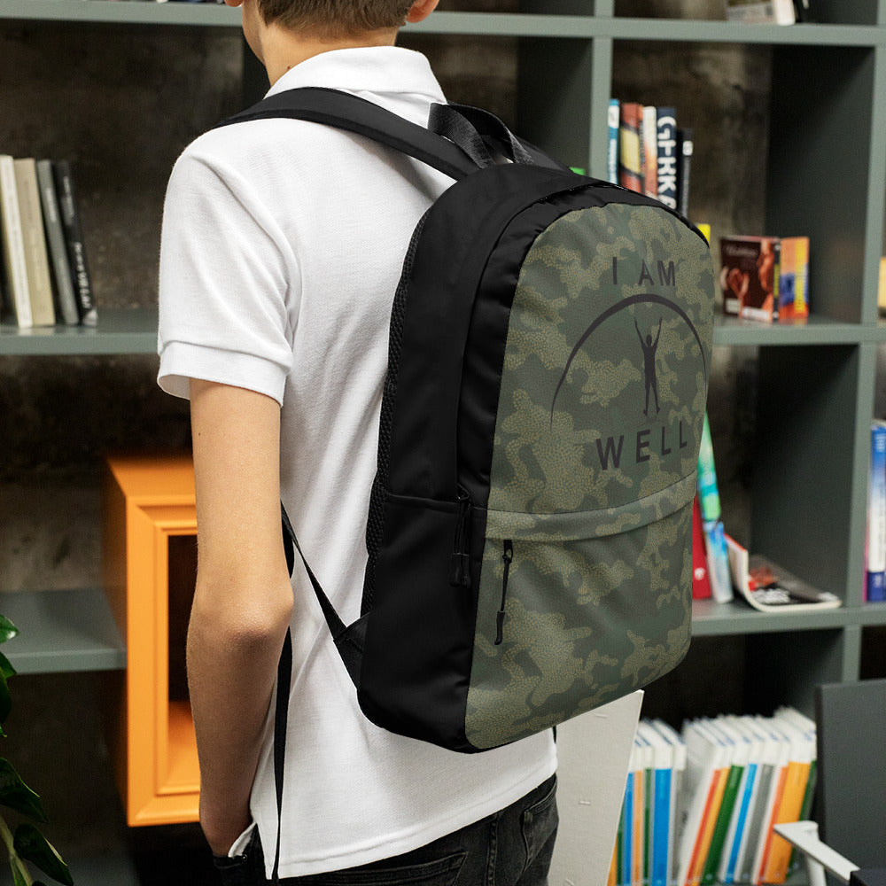 I AM WELL Backpack - Camo w/ Black Logo - Young Man