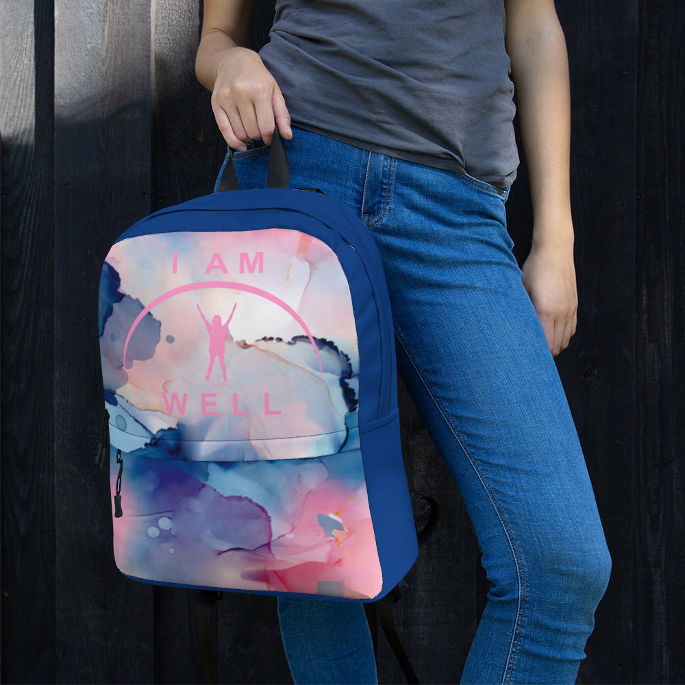 I AM WELL Backpack - Cotton Candy Sky w/ Pink Logo - Young Lady