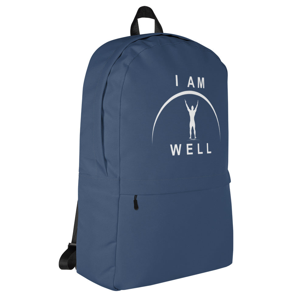 I AM WELL Men's Backpack - Blue w/ White Logo