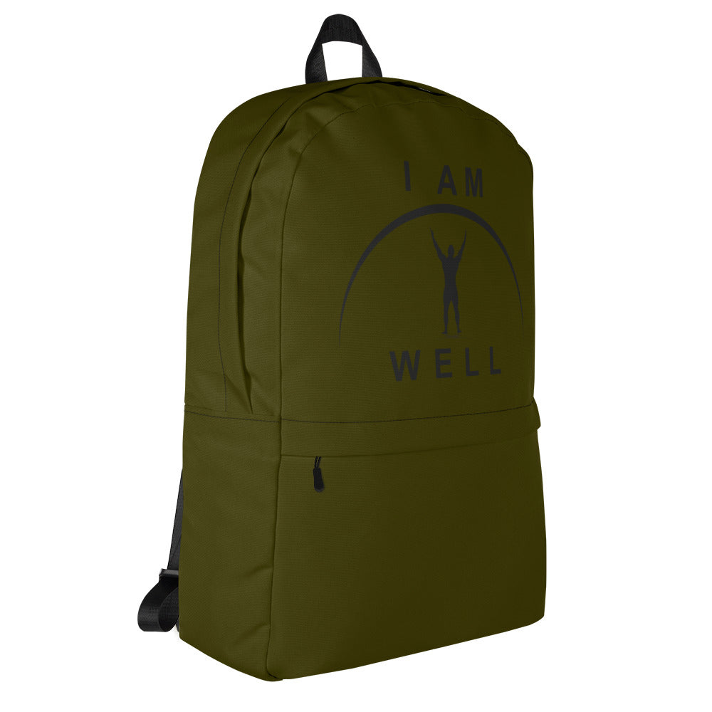 I AM WELL Men's Backpack - OD Green w/ Black Logo