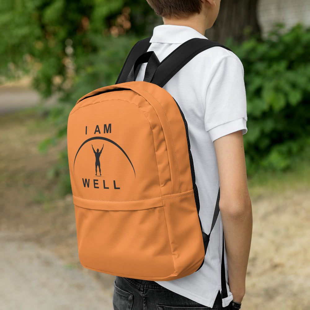 I AM WELL Men's Backpack - Hunter Orange w/ Black Logo