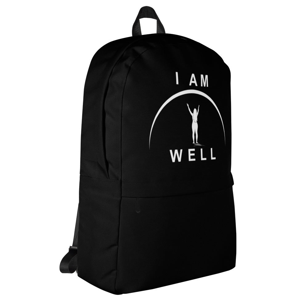 I AM WELL Women's Backpack - Black w/ White Logo