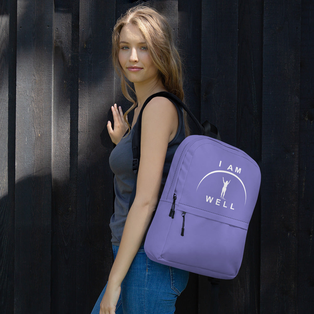 I AM WELL Women's Backpack - Purple w/ White Logo