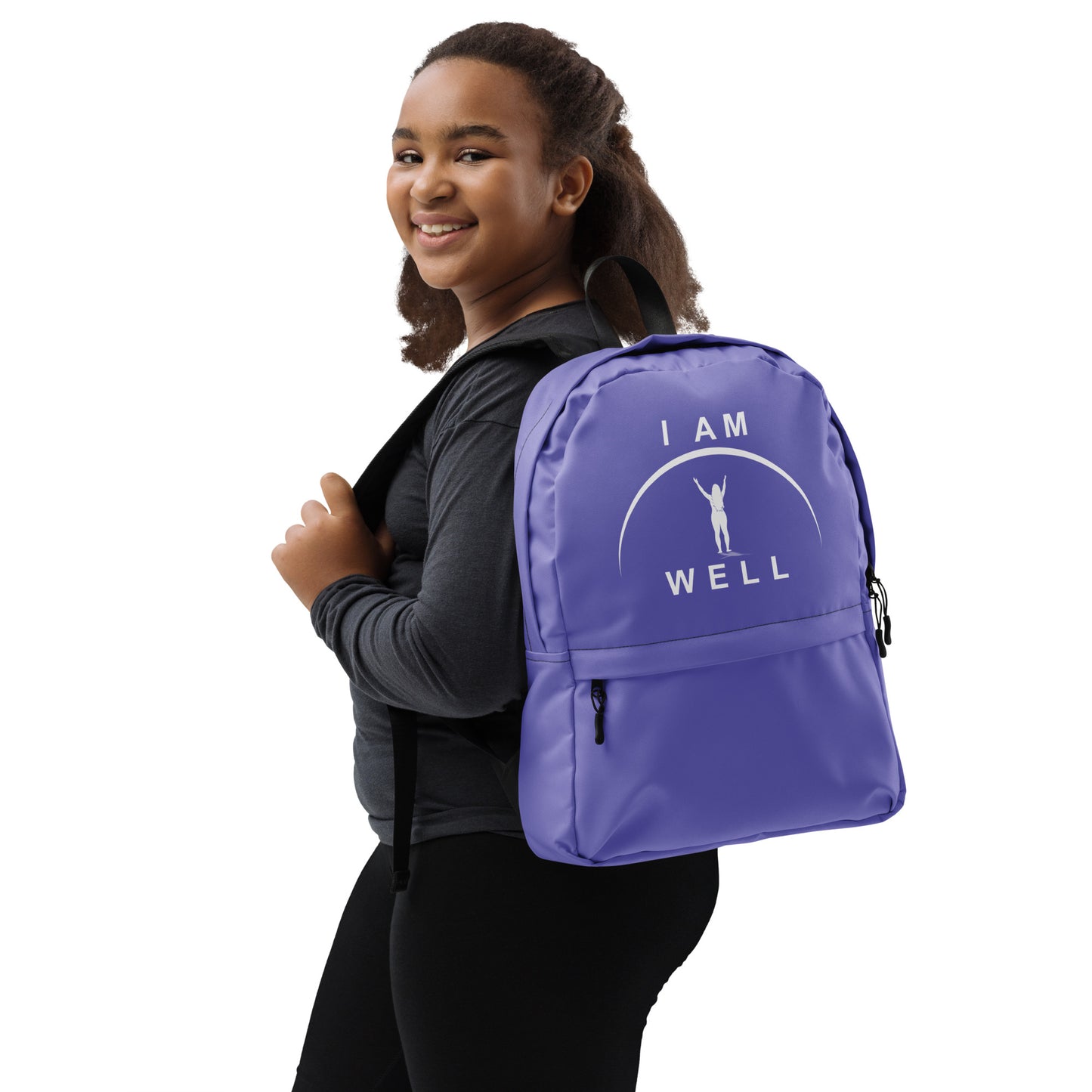 I AM WELL Women's Backpack - Purple w/ White Logo