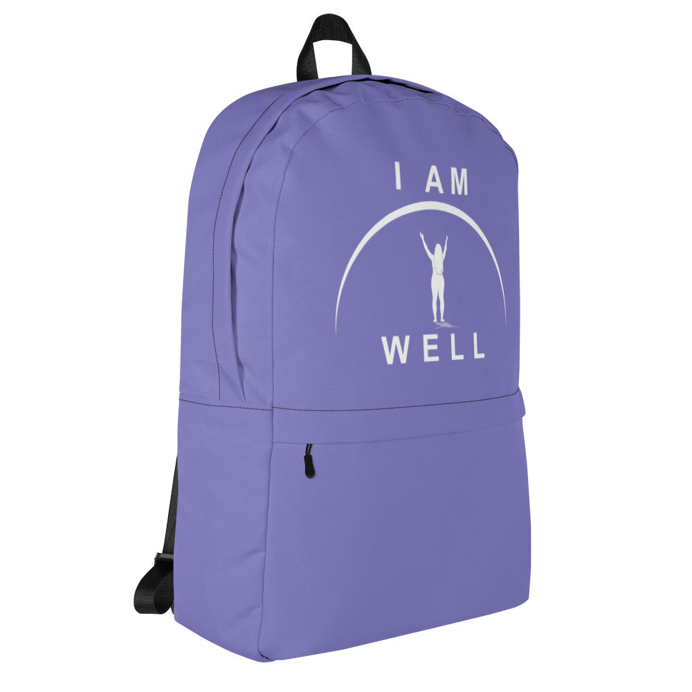 I AM WELL Women's Backpack - Purple w/ White Logo