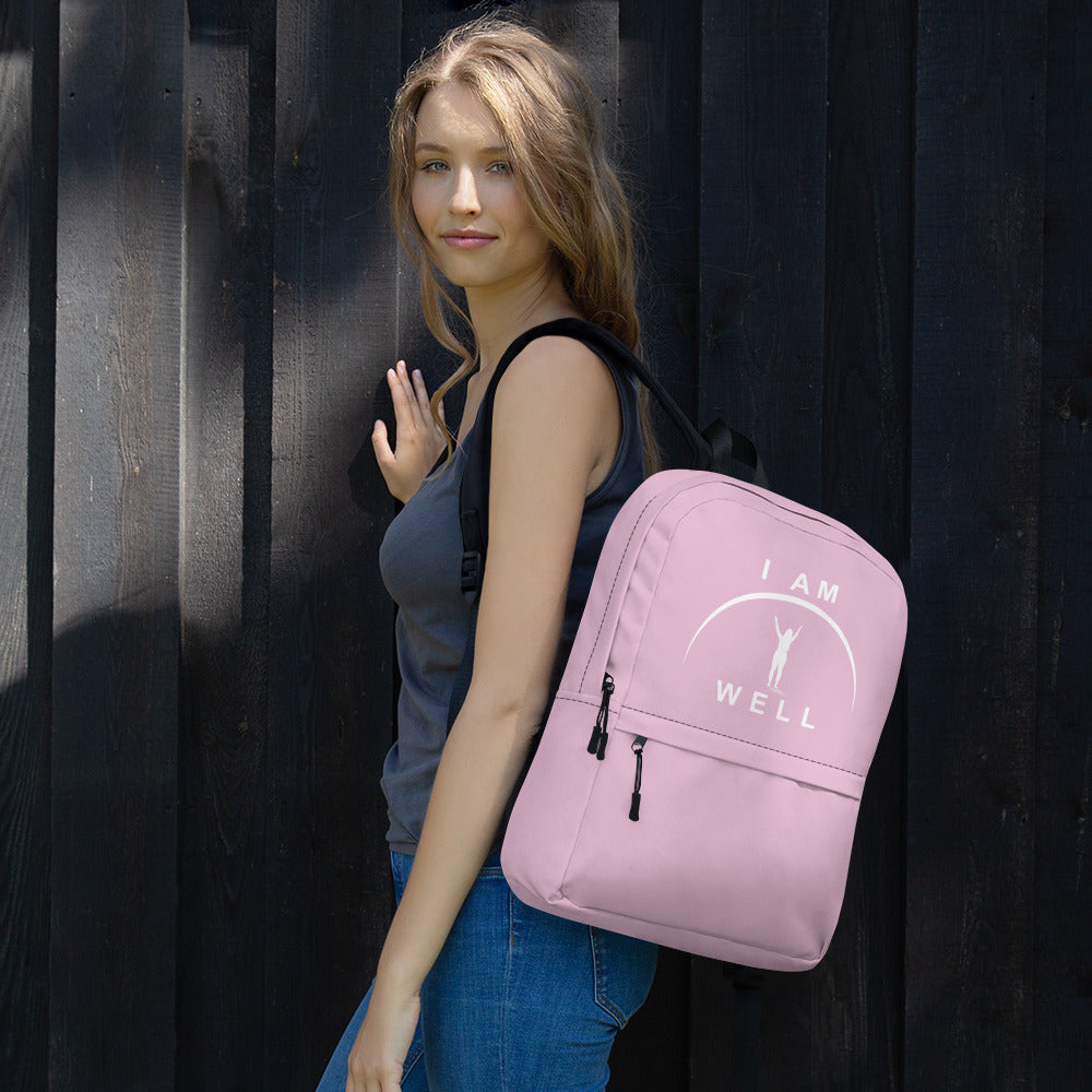 I AM WELL Women's Backpack - Pink w/ White Logo