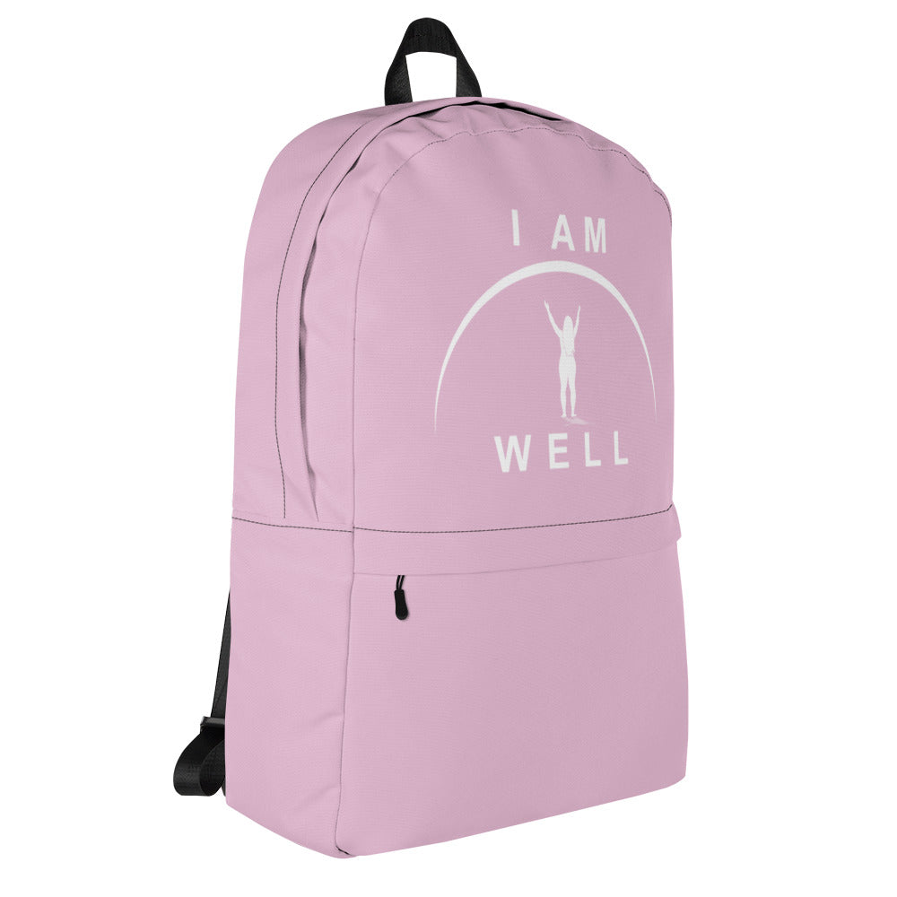 I AM WELL Women's Backpack - Pink w/ White Logo