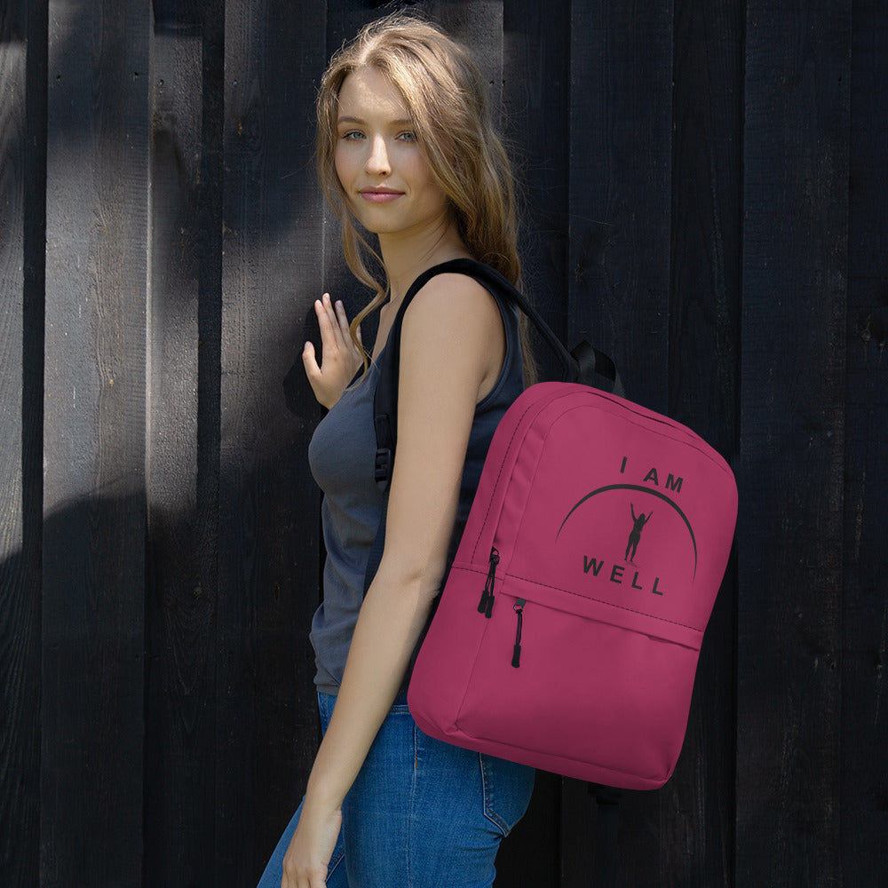 I AM WELL Women's Backpack - Red w/ Black Logo