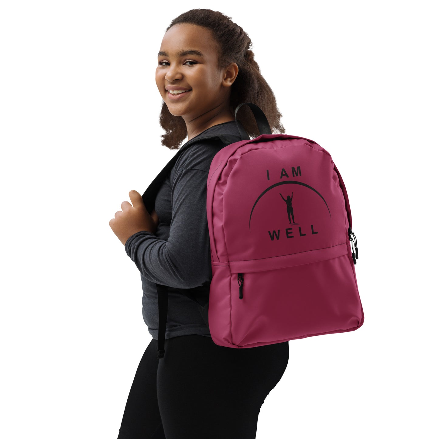 I AM WELL Women's Backpack - Red w/ Black Logo