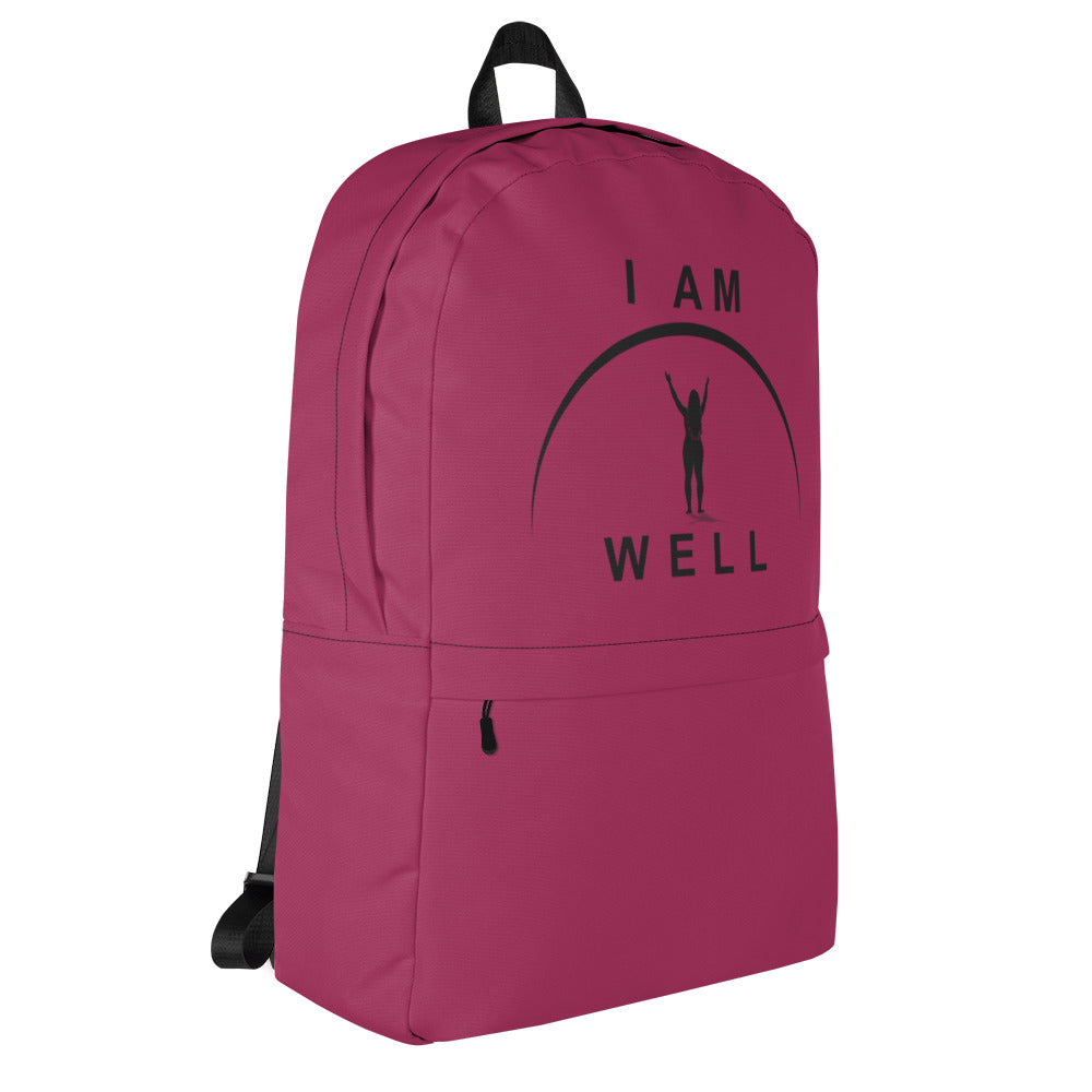 I AM WELL Women's Backpack - Red w/ Black Logo