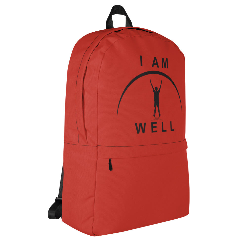 I AM WELL Backpack - Red w/ Black Logo - Young Man