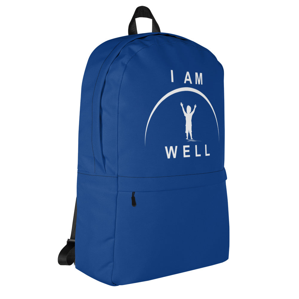 I AM WELL Backpack - Blue w/ White Logo - Boy