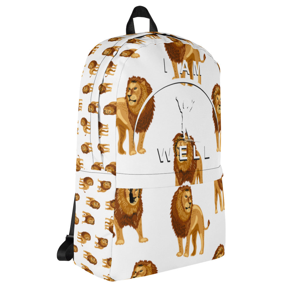 I AM WELL Backpack - The Righteous Are As Bold As Lions w/ White Shadow Logo - Boy