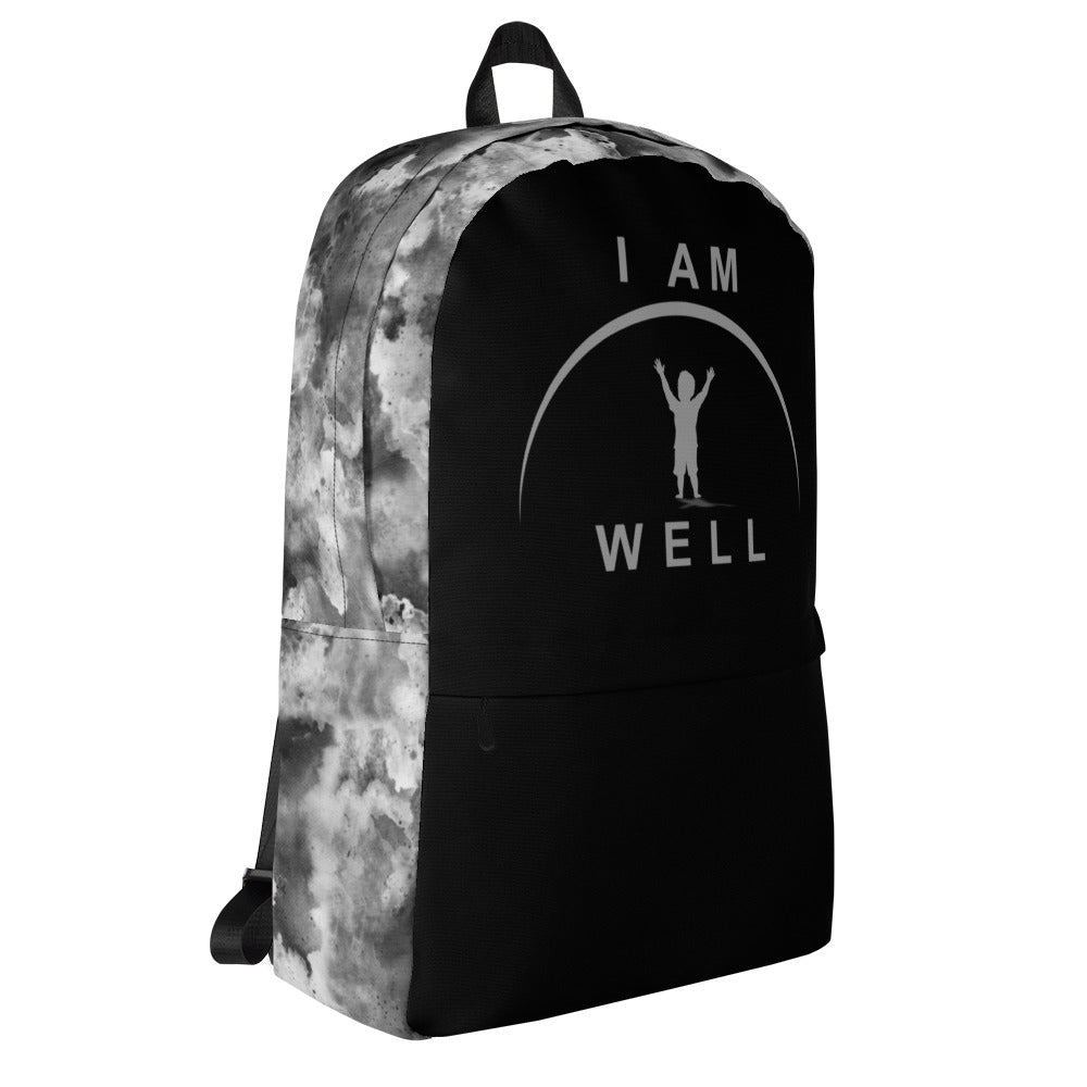 I AM WELL Backpack - Dark Clouds w/ Grey Logo - Boy