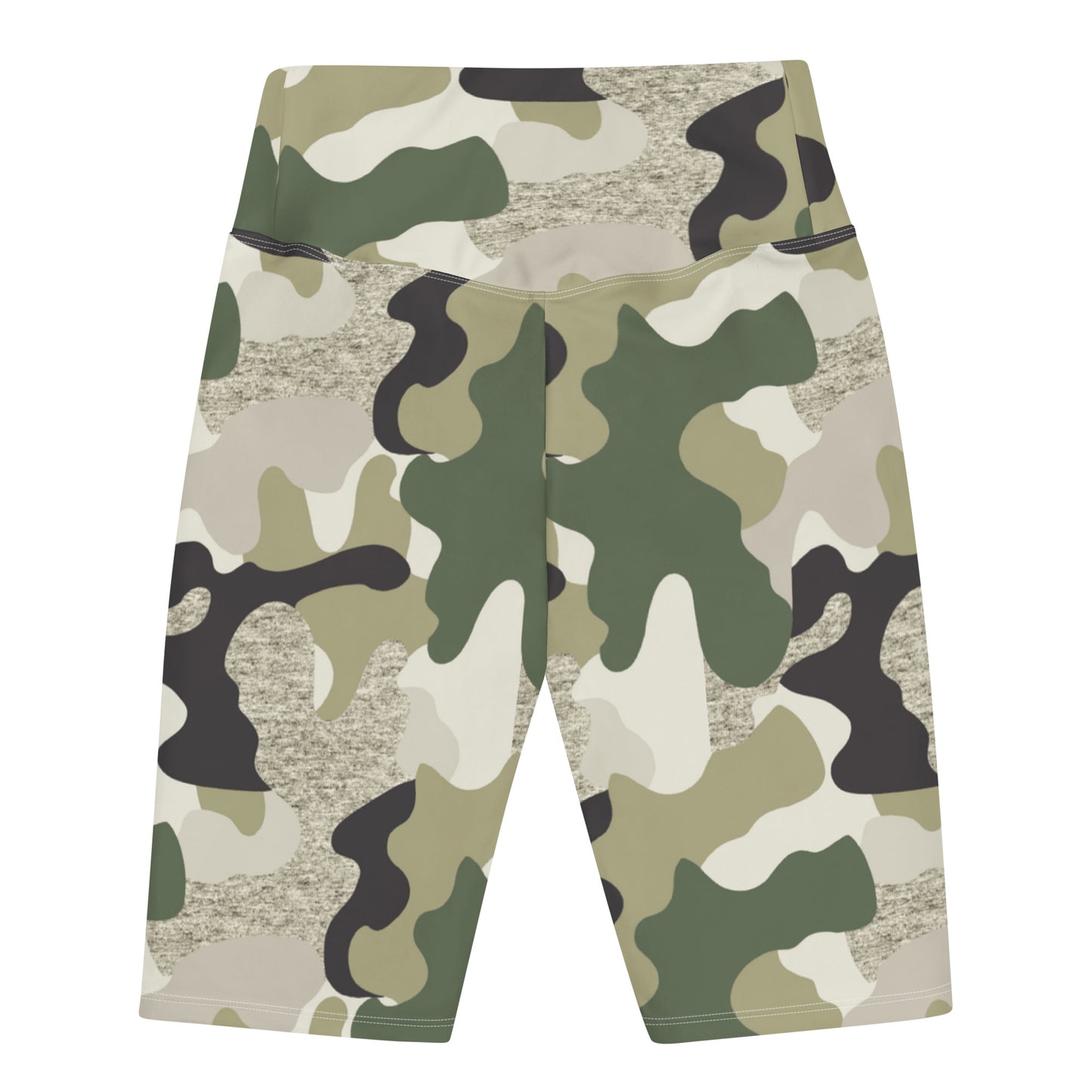 I AM WELL Women's Biker Shorts Camo w/ White Logo