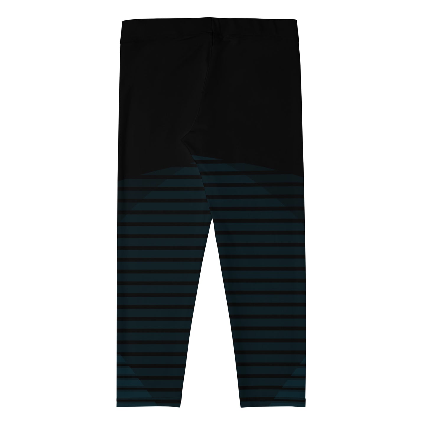 I AM WELL Women's Capri Leggings Black Pattern w/ White Logo