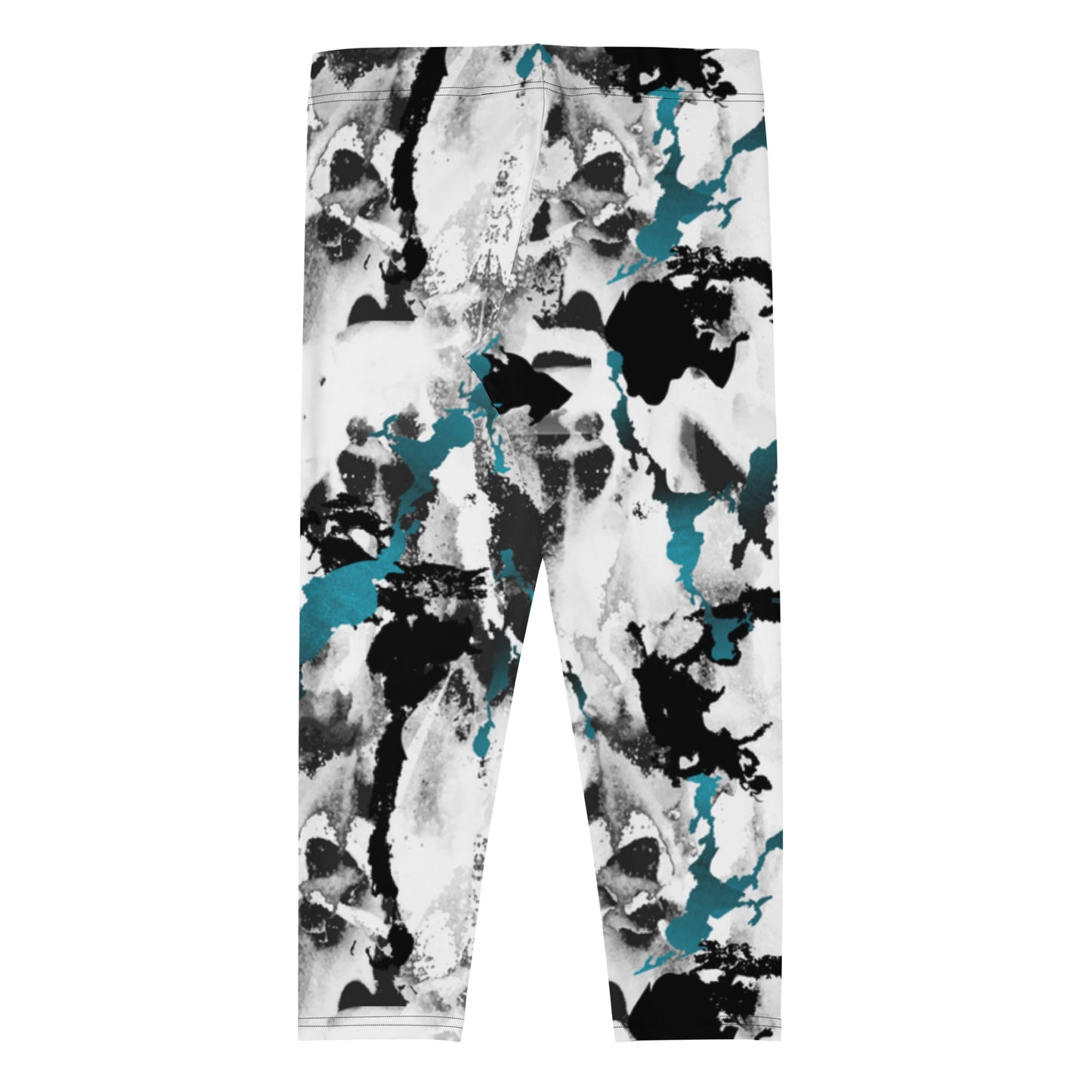 I AM WELL Women's Capri Leggings Marble w/ White Logo