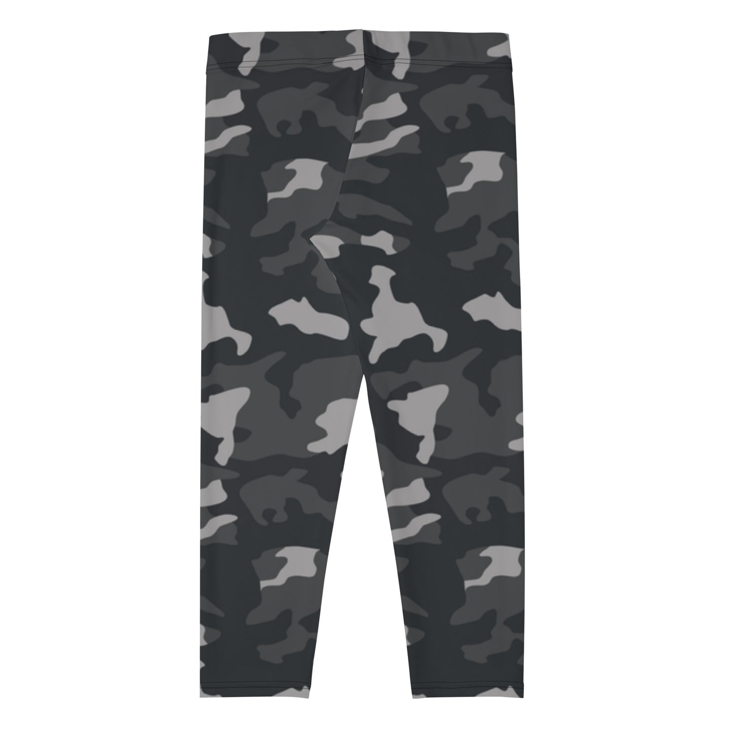 I AM WELL Women's Capri Leggings Grey Camo w/ Black Logo