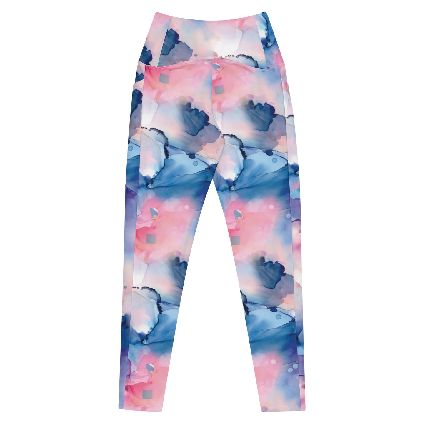 I AM WELL Women's Crossover Leggings with Pockets Water Color w/ White Logo