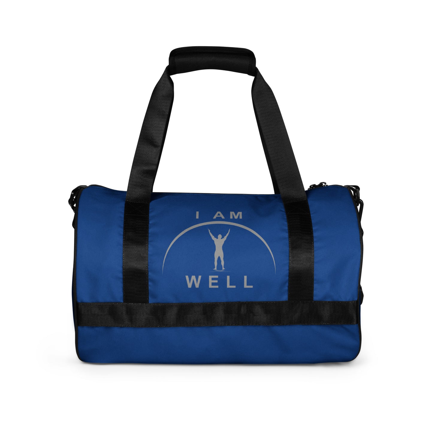 I AM WELL Men's Gym Bag - Blue w/ Grey Logo & Eccles. 9:10