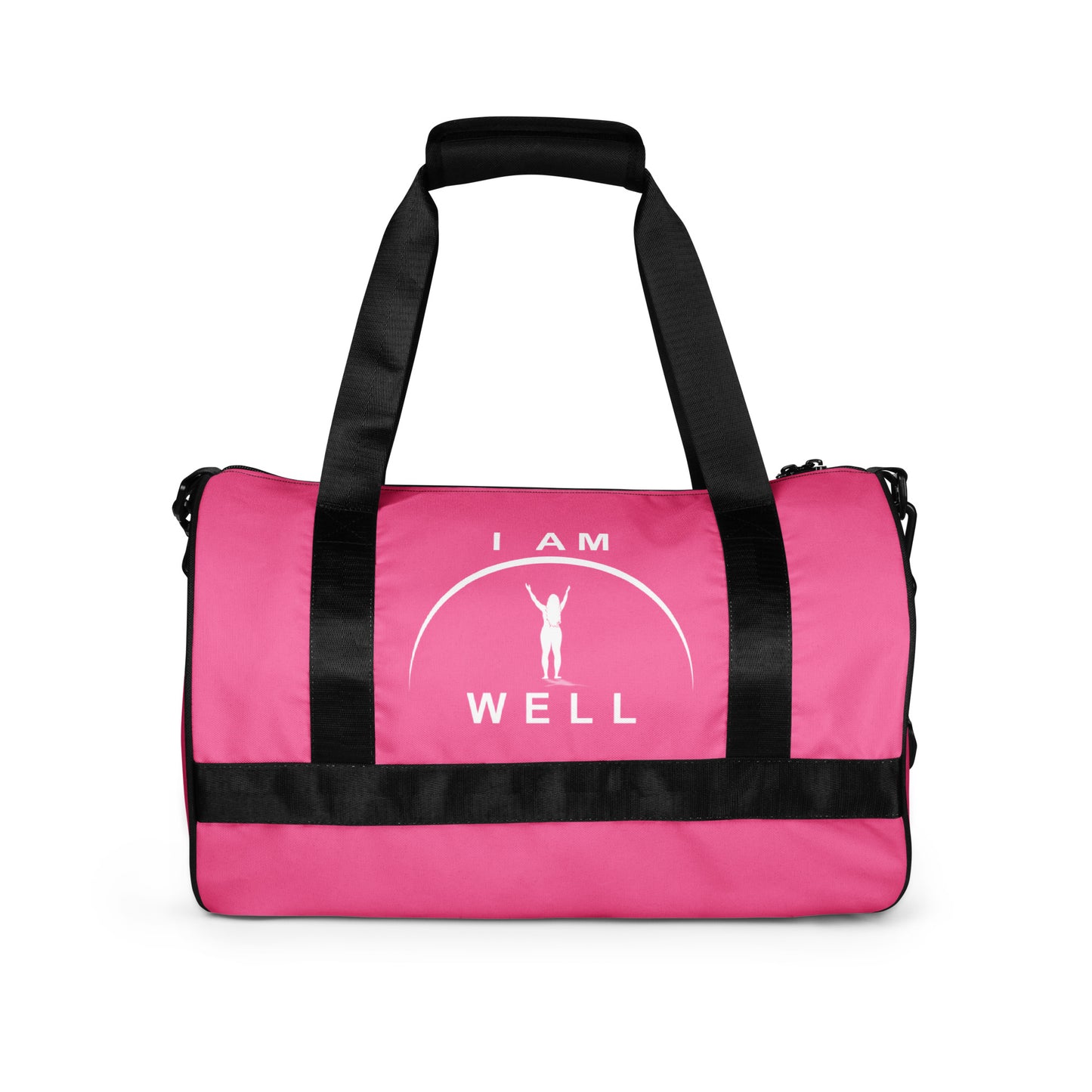 I AM WELL Women's Gym Bag - Pink w/ White Logo & Galatians 6:9