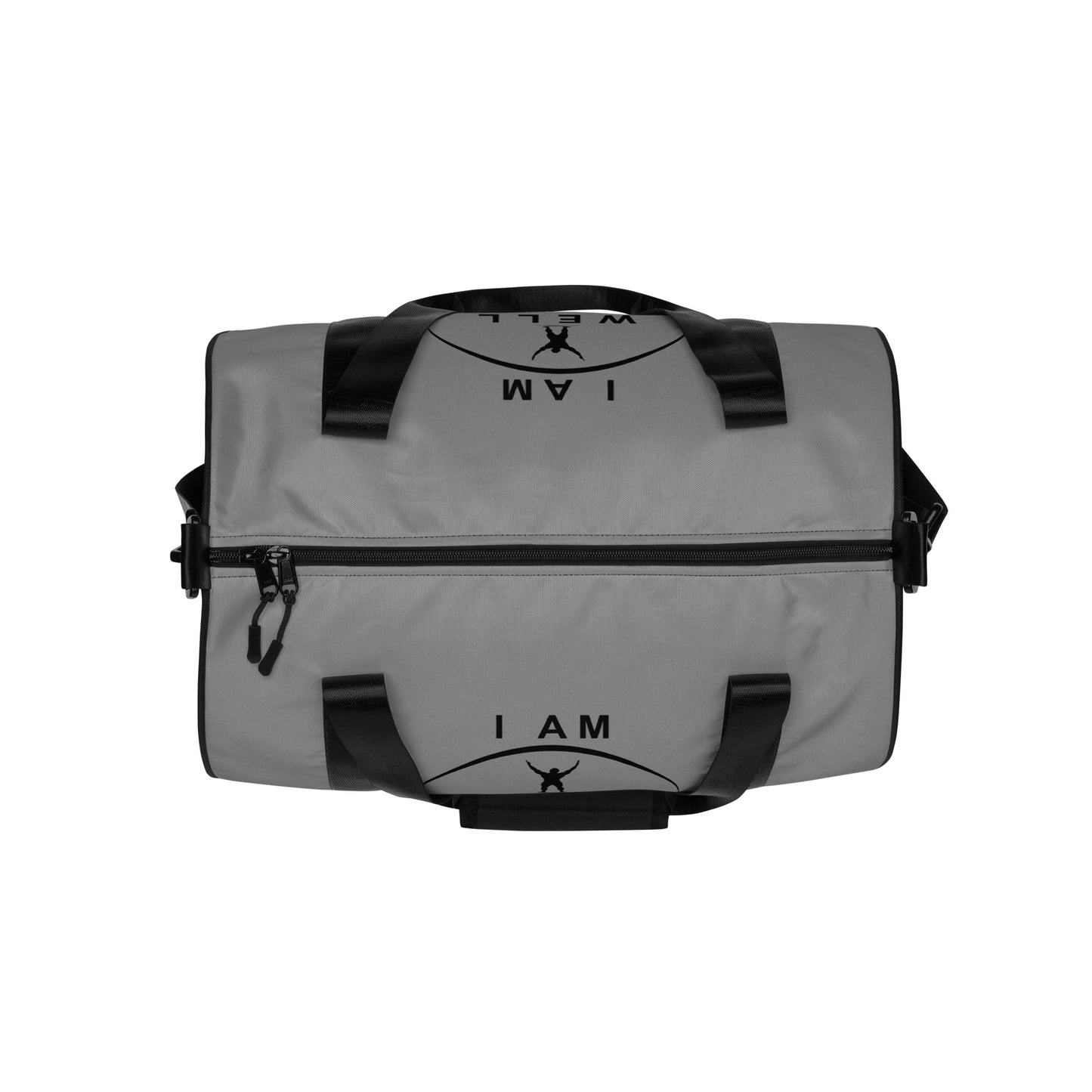 I AM WELL Men's Gym Bag - Grey w/ Black Logo & Eccles. 9:10