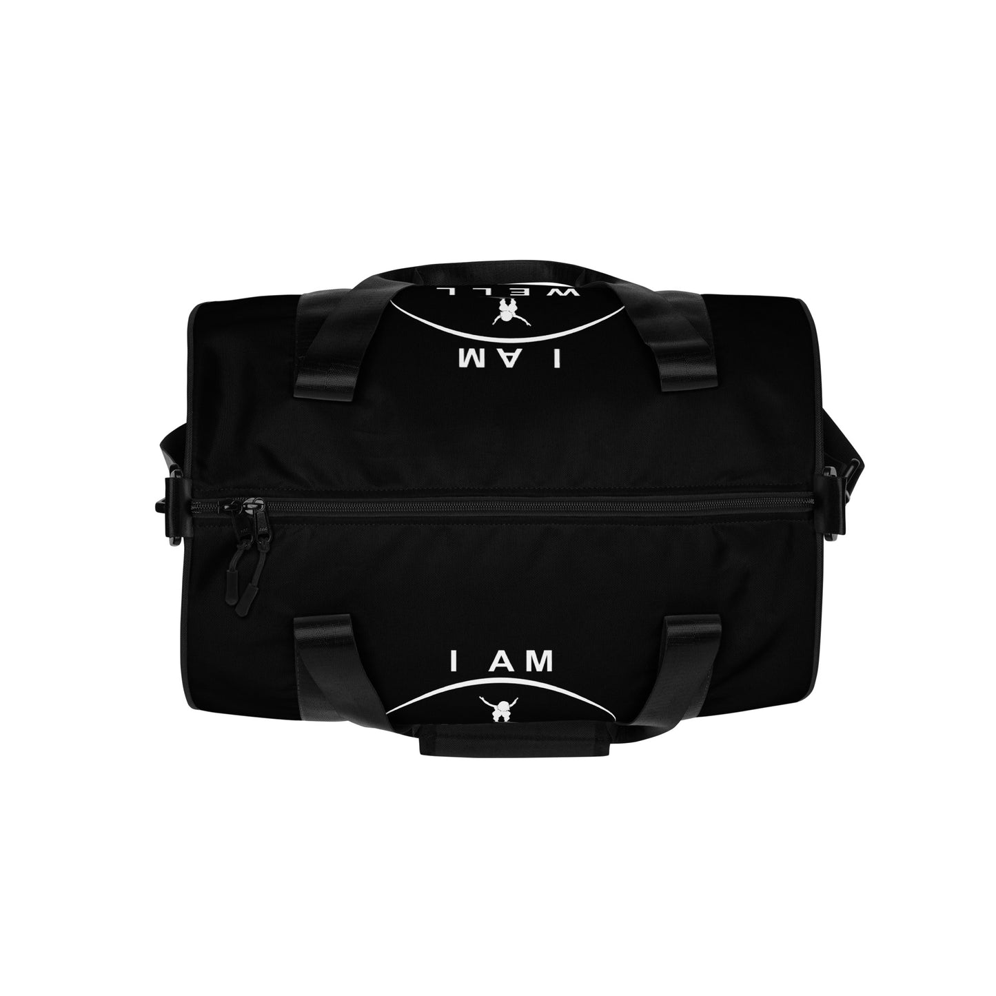 I AM WELL Women's Gym Bag - Black w/ White Logo & Galatians 6:9