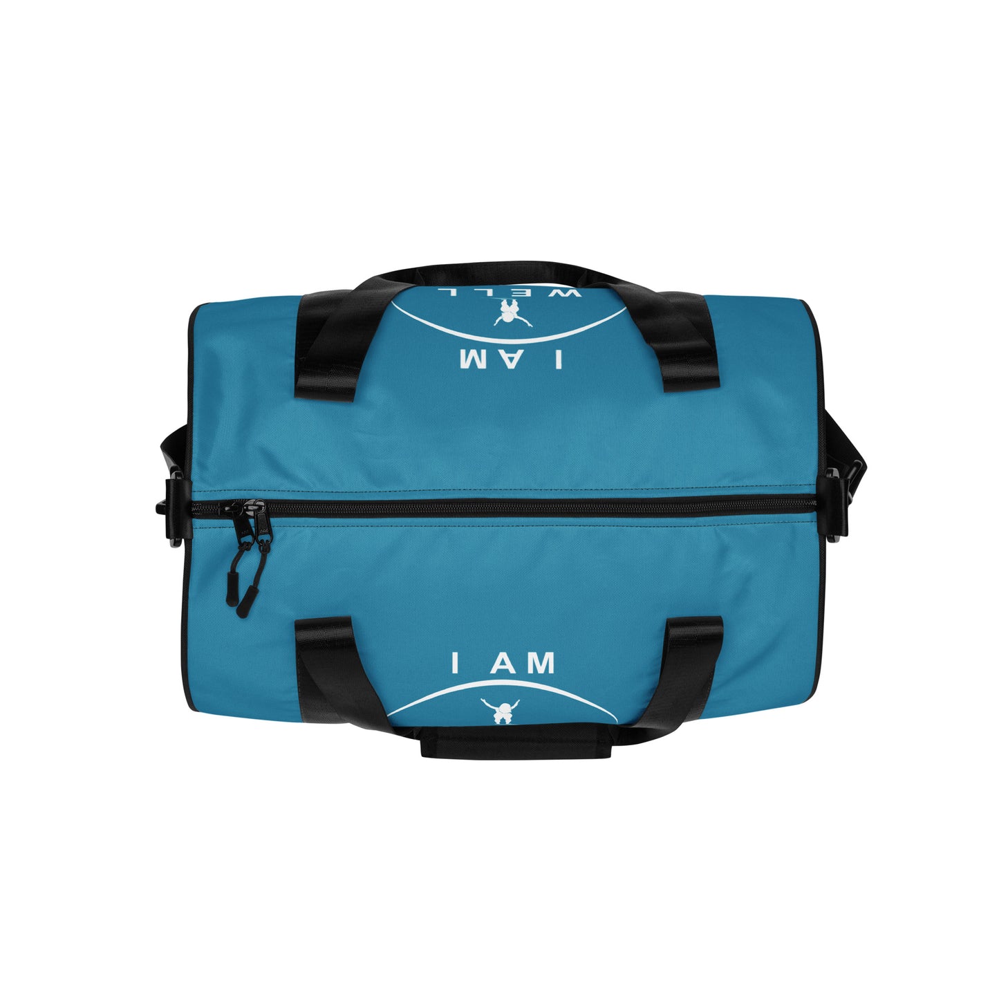 I AM WELL Women's Gym Bag - Blue w/ White Logo & Galatians 6:9