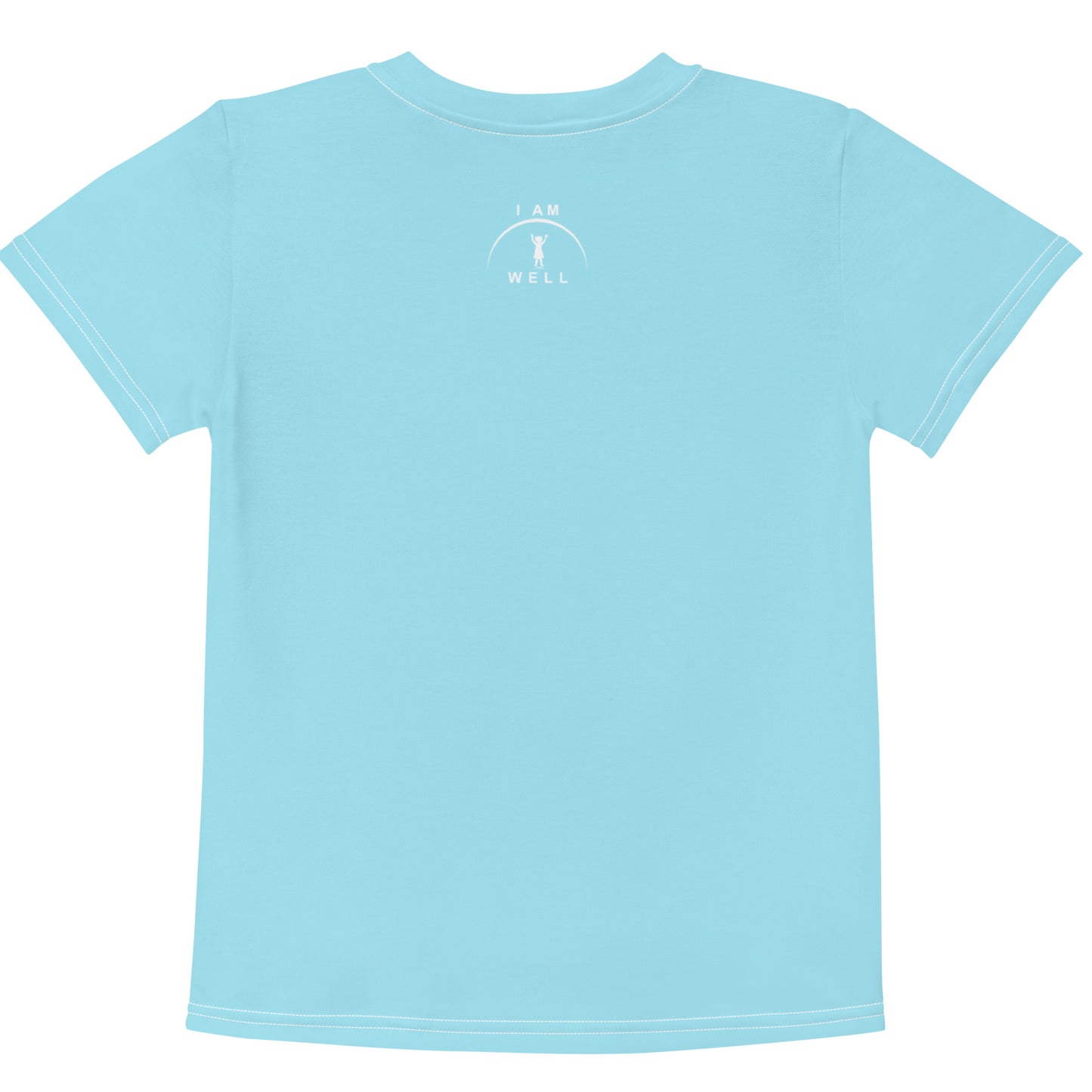 I AM WELL Girls' T-Shirt Light Blue w/ White Logo