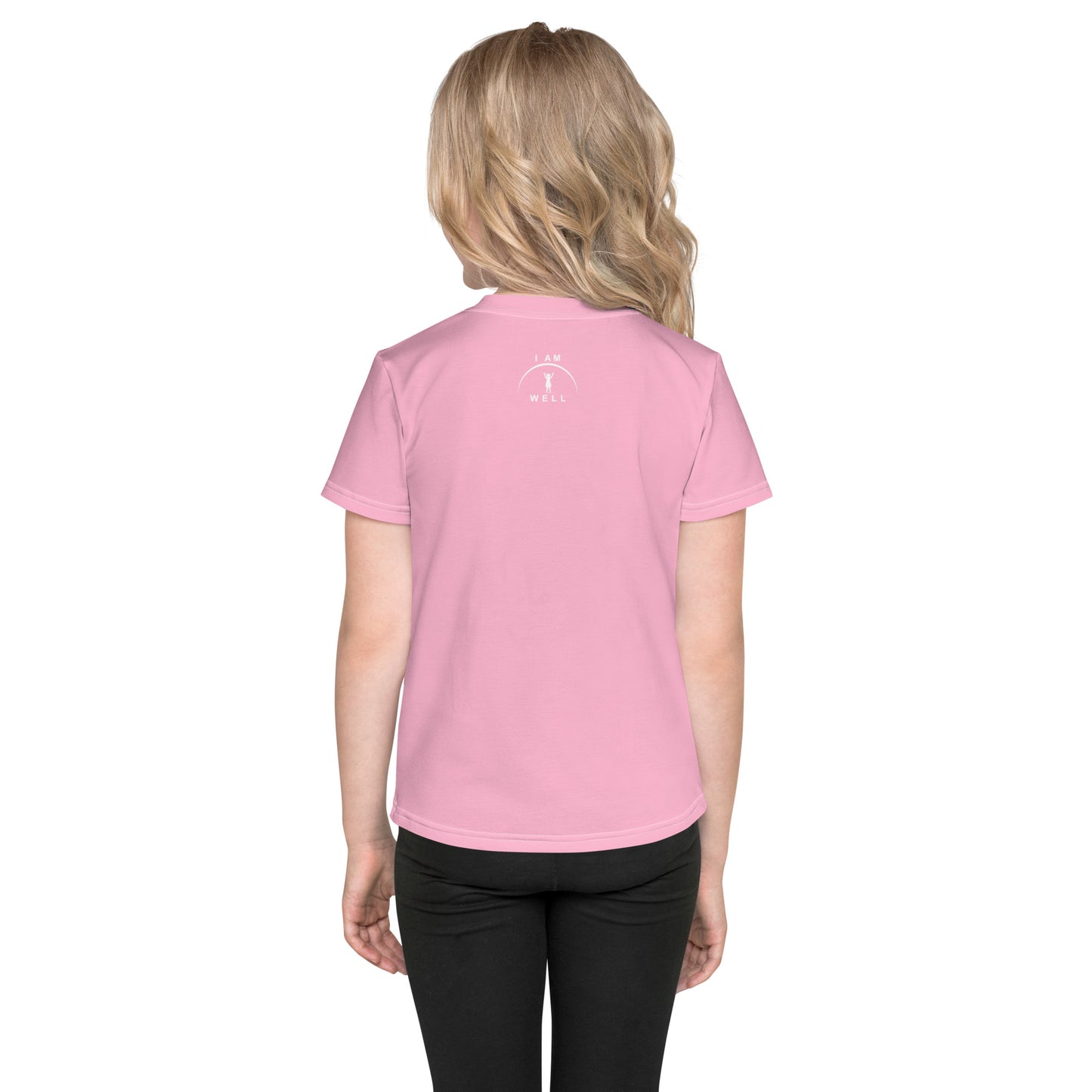 I AM WELL Girls' T-Shirt Pink w/ White Logo