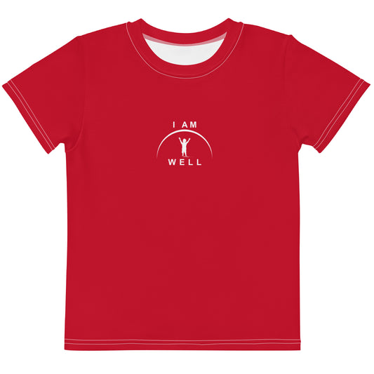 I AM WELL Boys' T-Shirt Red w/ White Logo