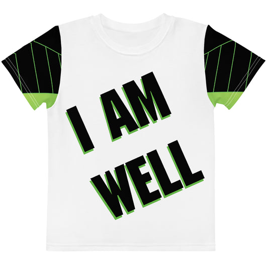 I AM WELL Boys' T-Shirt Green and Black