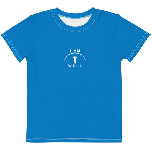 I AM WELL Boys' T-Shirt Blue w/ White Logo