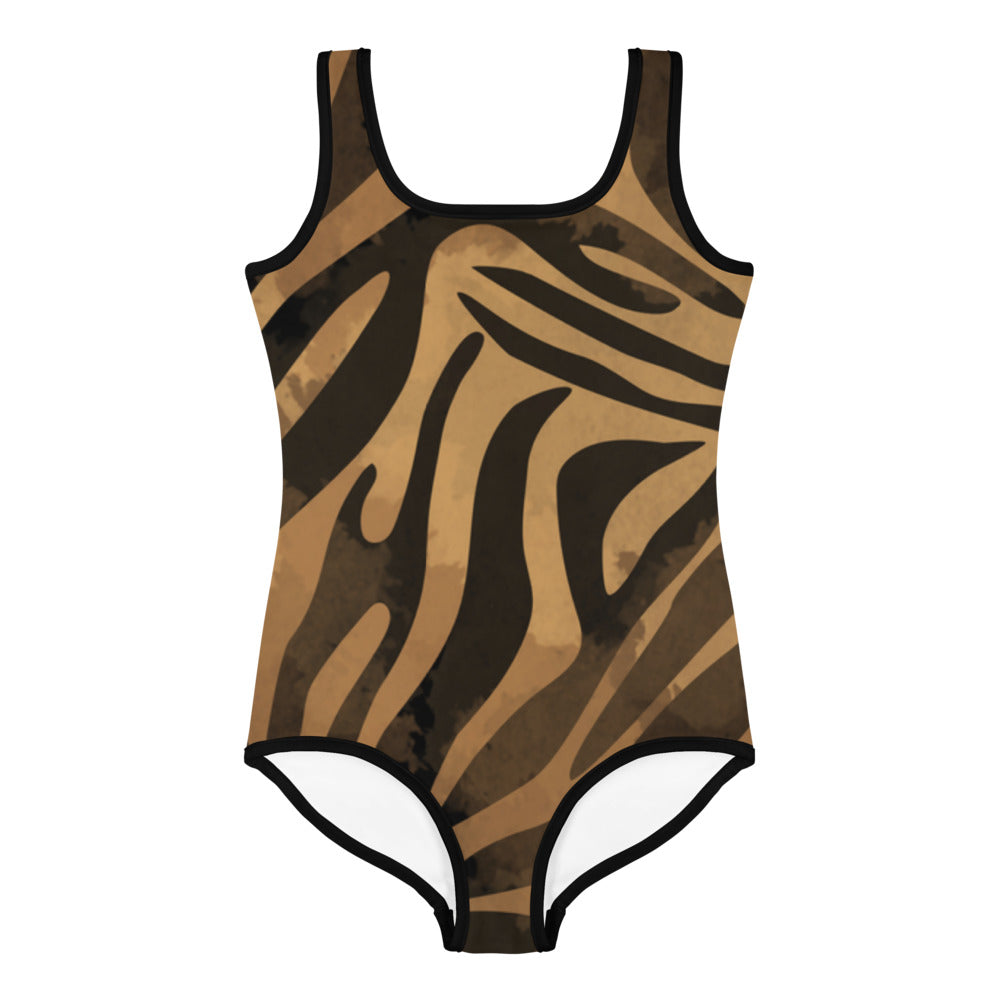 I AM WELL Girls' One-Piece Swimsuit Safari