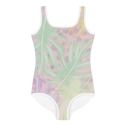 I AM WELL Girls' One-Piece Swimsuit Tropical