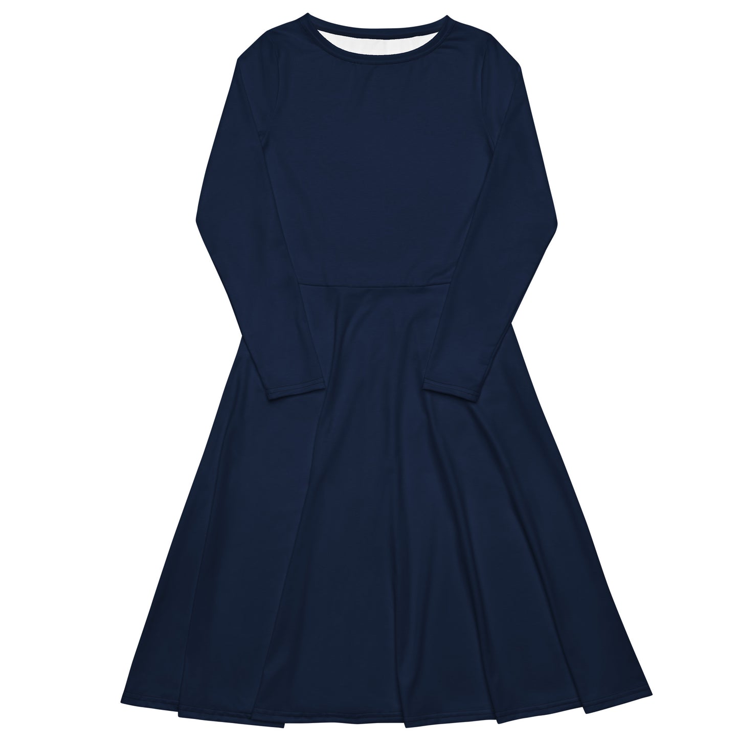 I AM WELL Women's Long Sleeve Midi Dress Navy