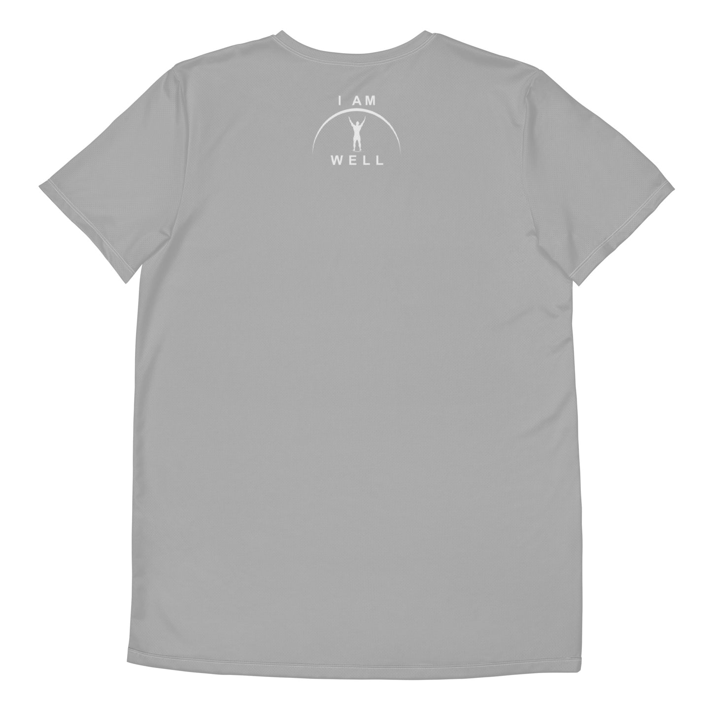 I AM WELL Men's Ultra-Lightweight Performance Athletic T-Shirt - Light Grey w/ White Logo