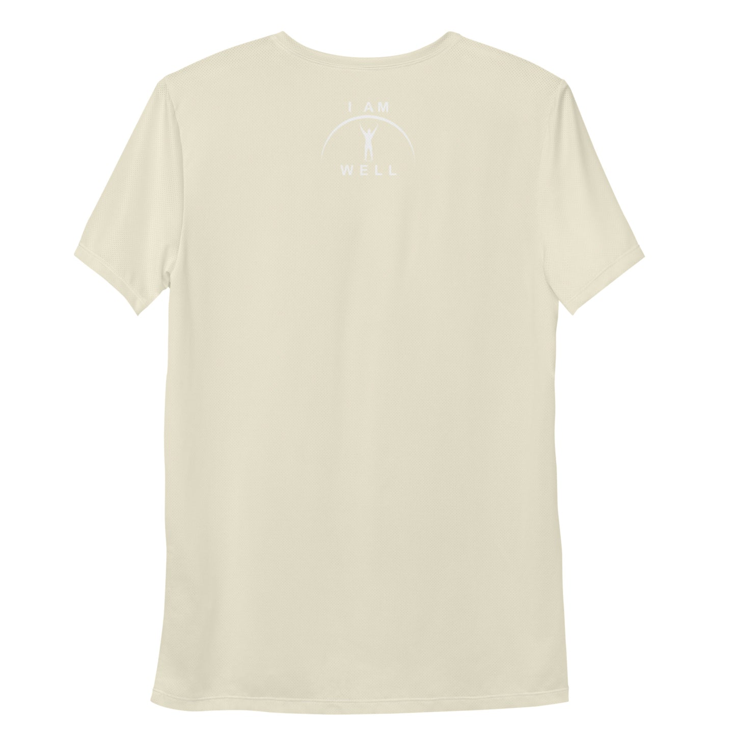 I AM WELL Men's Ultra-Lightweight Performance Athletic T-Shirt - Light Yellow w/ White Logo