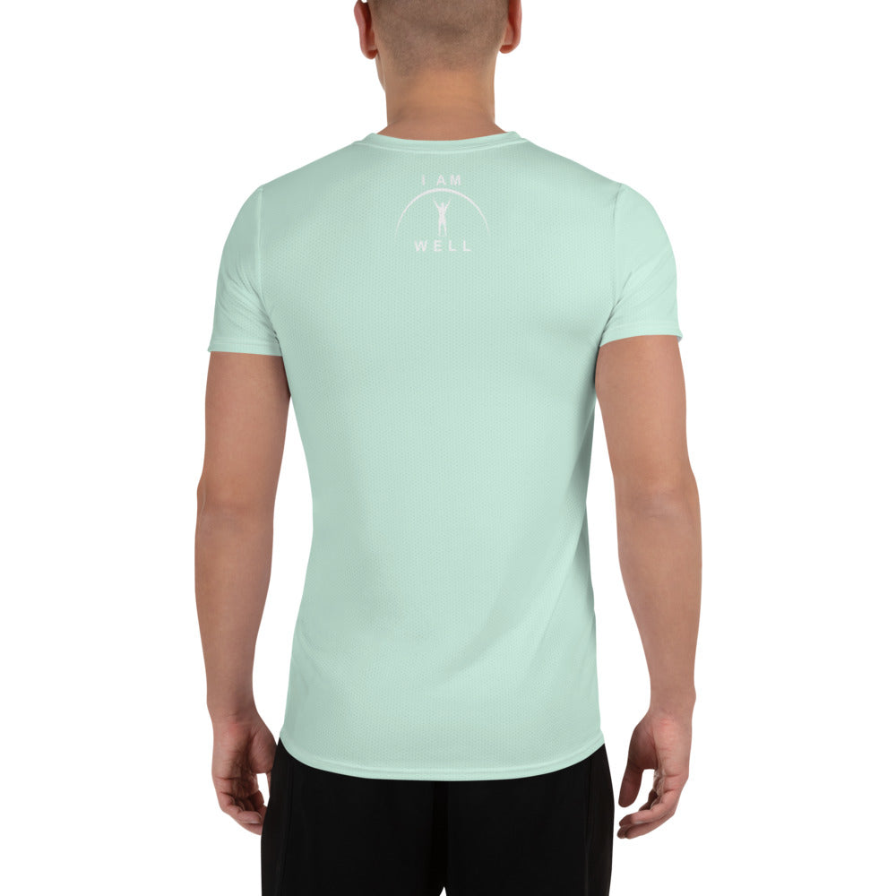 I AM WELL Men's Ultra-Lightweight Performance Athletic T-Shirt - Light Green w/ White Logo