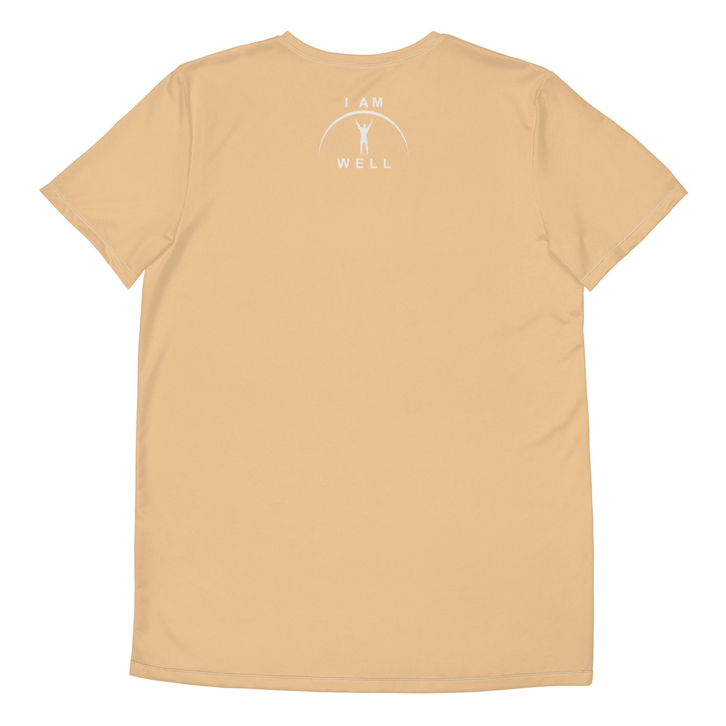 I AM WELL Men's Ultra-Lightweight Performance Athletic T-Shirt - Light Orange w/ White Logo