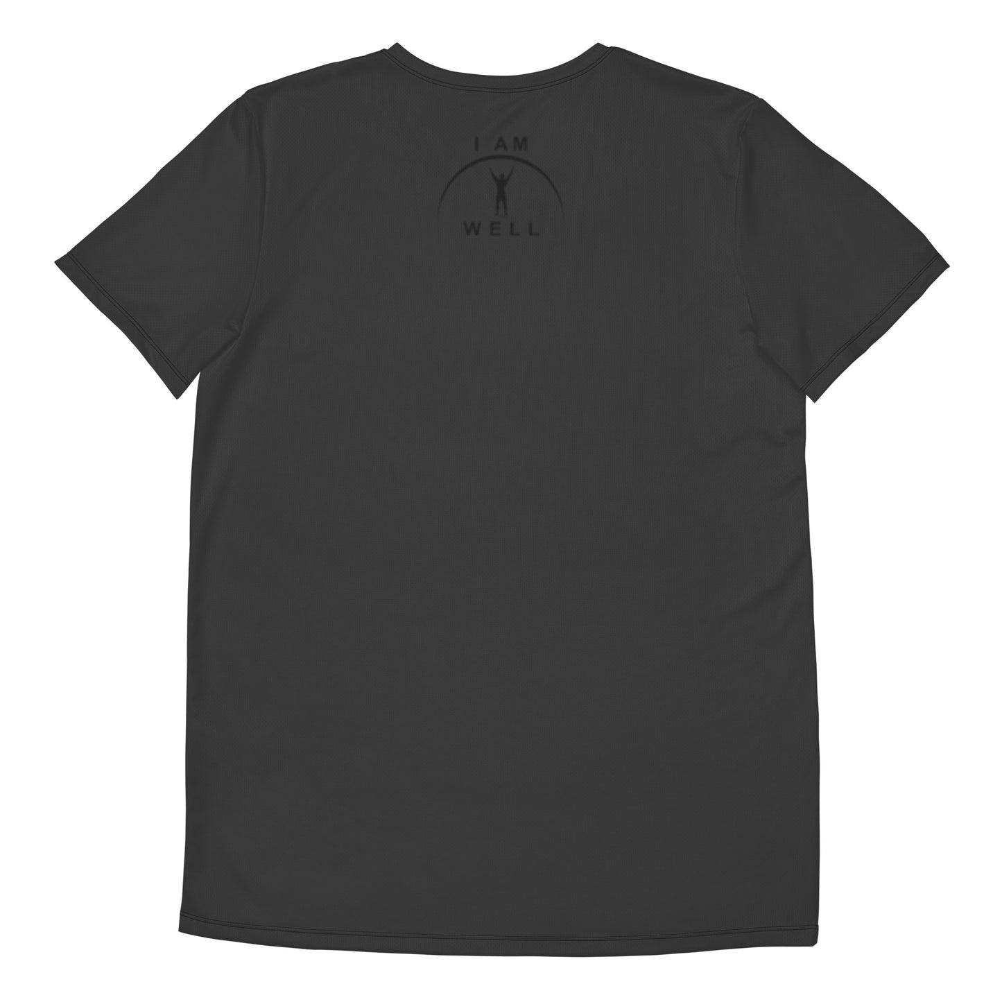 I AM WELL Men's Ultra-Lightweight Performance Athletic T-Shirt - Dark Grey w/ Black Logo