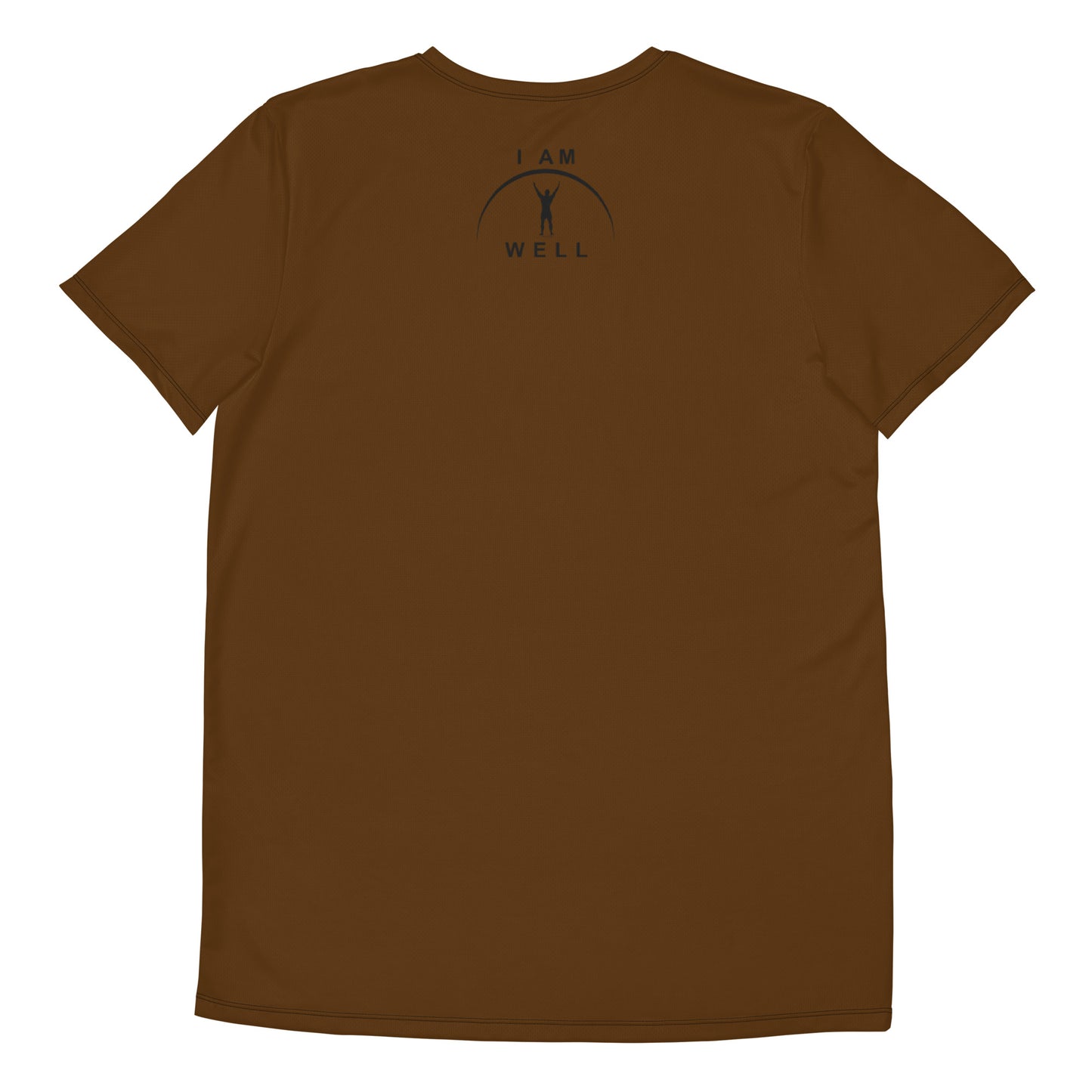 I AM WELL Men's Ultra-Lightweight Performance Athletic T-Shirt - Grizzly Brown w/ Black Logo