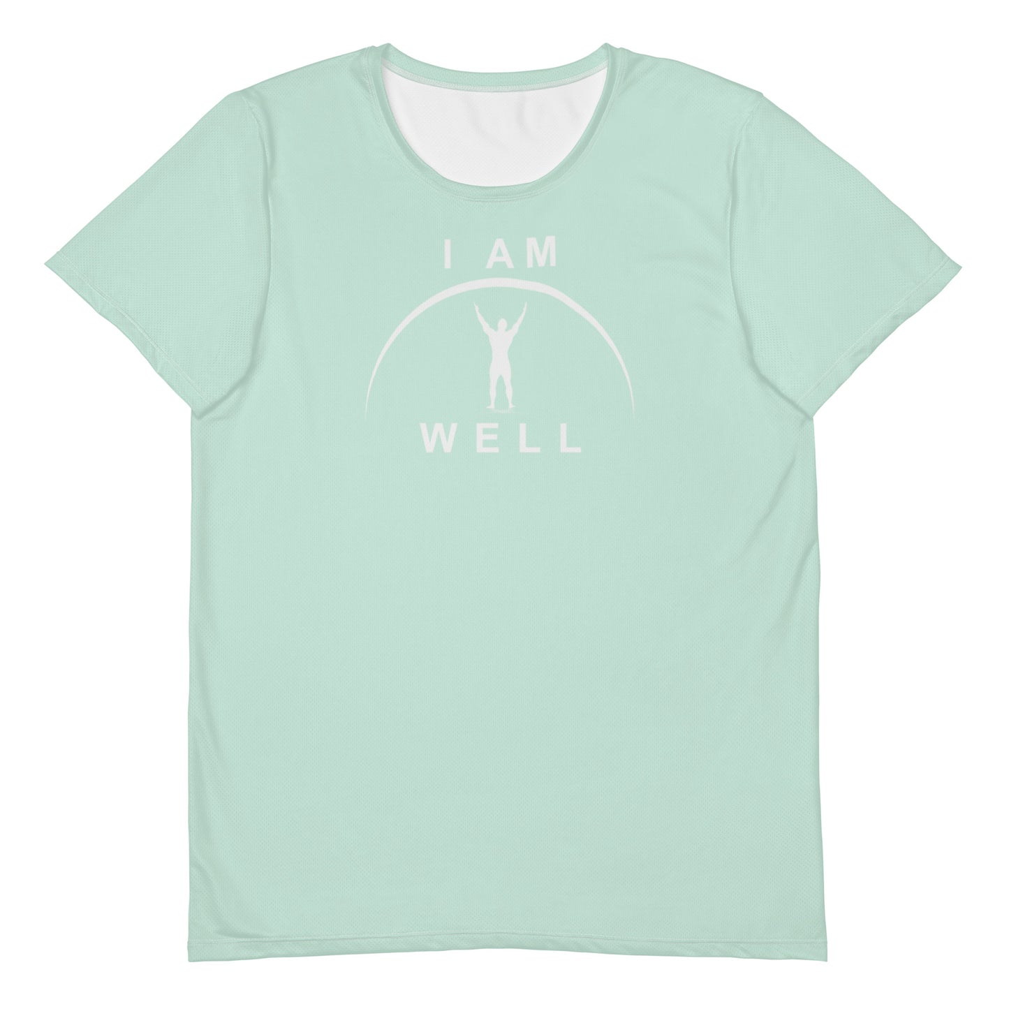 I AM WELL Men's Ultra-Lightweight Performance Athletic T-Shirt - Light Green w/ White Logo