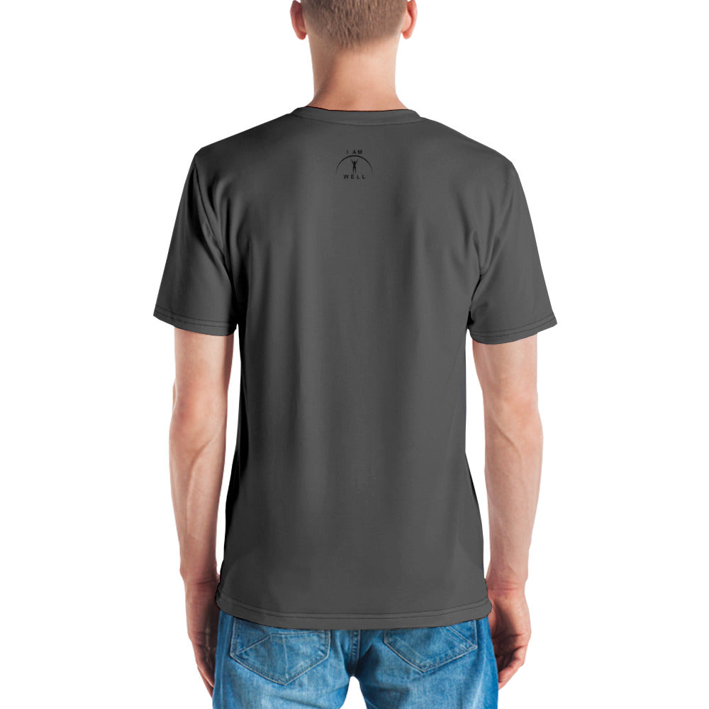 I AM WELL Men's Performance T-Shirt - Dark Grey w/ Black Logo