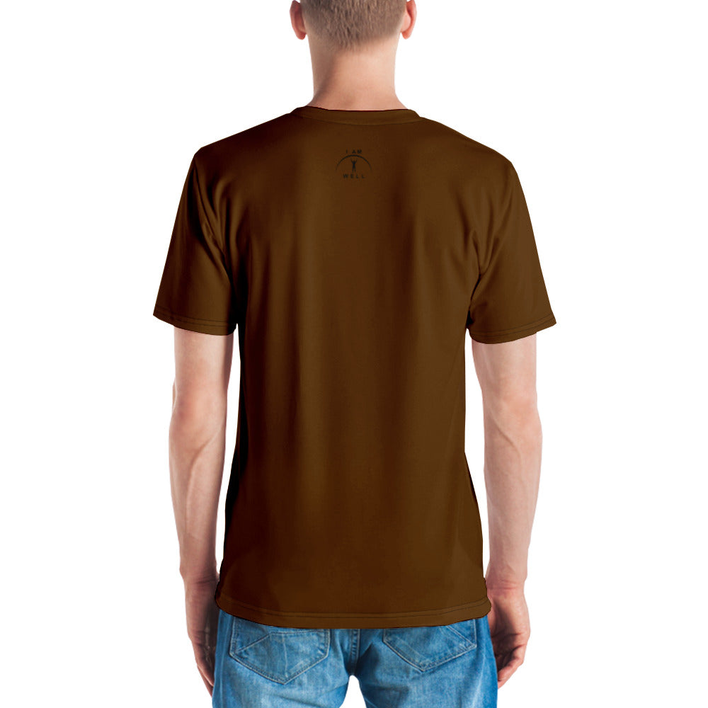 I AM WELL Men's Performance T-Shirt - Brown w/ Black Logo